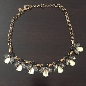 Glass jeweled bee necklace